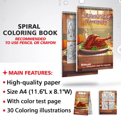 Netecom Heartwarming Thanksgiving Coloring Sheets for Adults