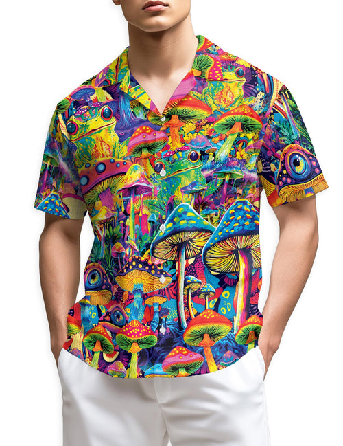 Netecom Hippie Mushroom Hawaiian Shirt for Men