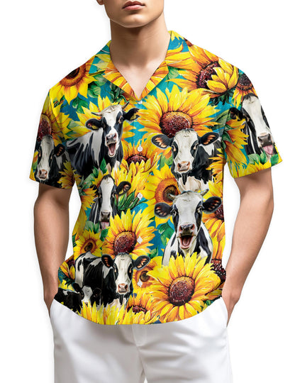 Netecom Holstein Friesian Cattle Hawaiian Shirt for Men