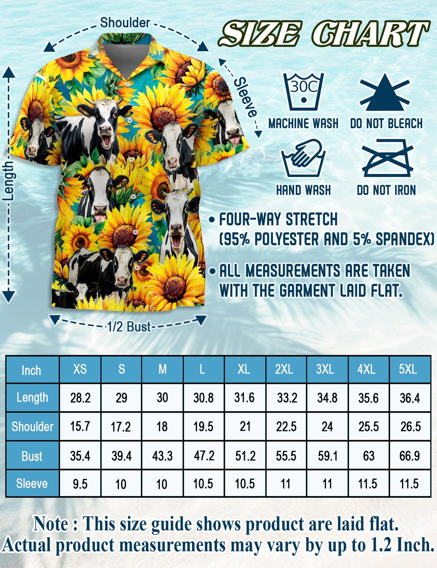 Netecom Holstein Friesian Cattle Hawaiian Shirt for Men, Cow Lover Gifts, Button Down Summer Beach Short Sleeve, S-5XL