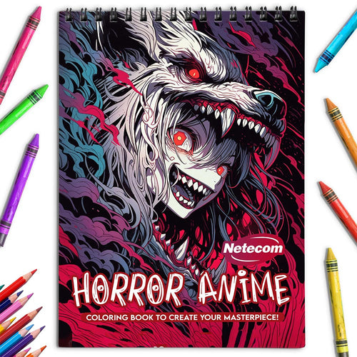 Netecom Horror Anime Coloring Book for Adults