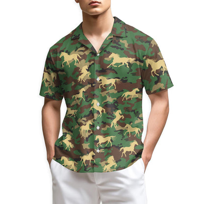 Netecom Horse Camo Hawaiian Shirt for Men