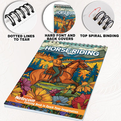 Netecom Horse Riding Coloring Pages for Adults
