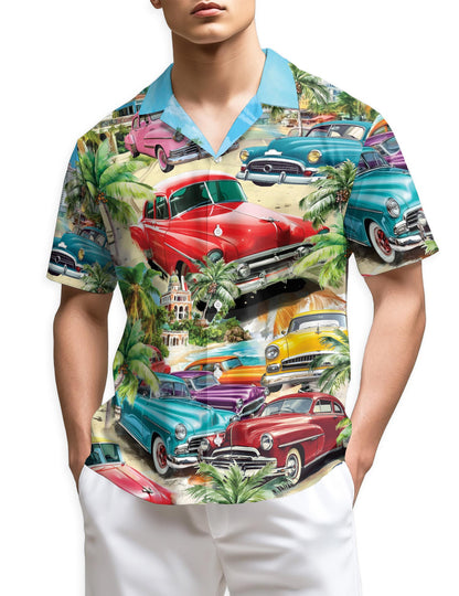 Netecom Hot Rod Classic Cars Hawaiian Shirt for Men