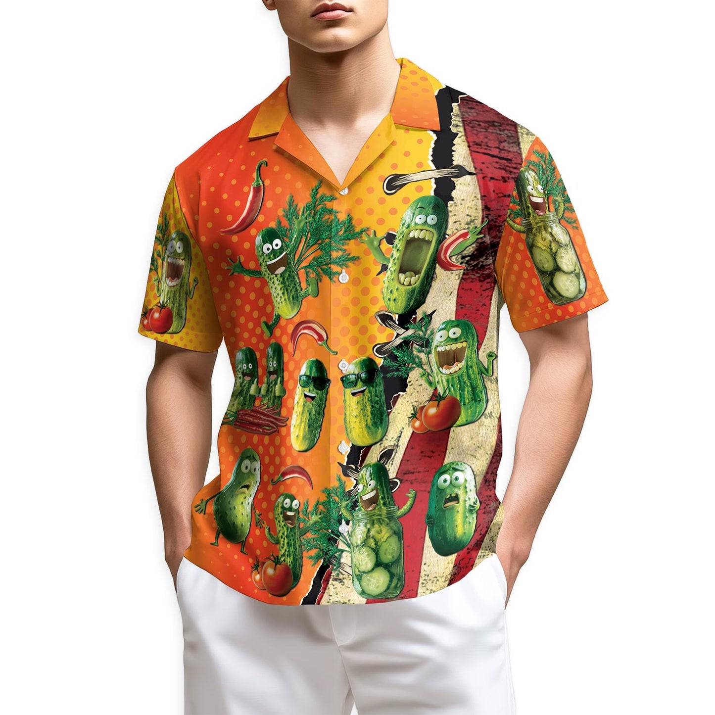 Netecom I Am Here To Eat All The Pickles Hawaiian Shirt for Men