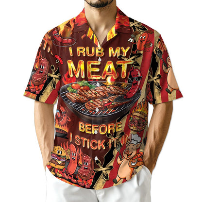 Netecom I Rub My Meat Hawaiian Shirt for Men