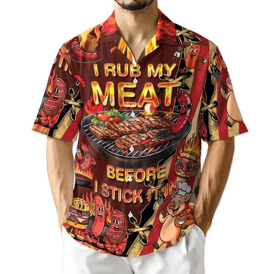 Netecom I Rub My Meat Hawaiian Shirt for Men