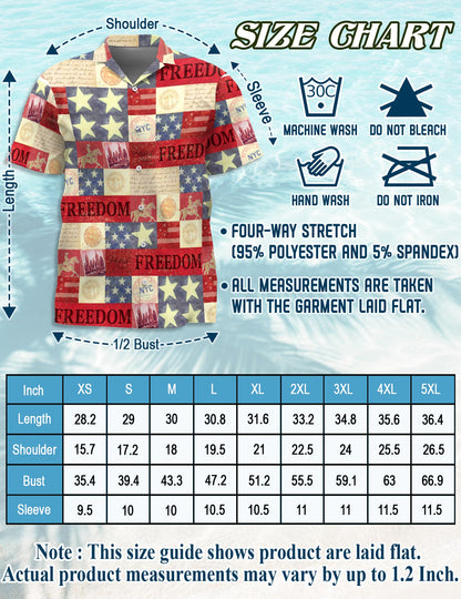 Netecom Independence Day Hawaiian Shirt for Men, Patriotic US Flag Style, Button Down Summer Beach Short Sleeve, S-5XL