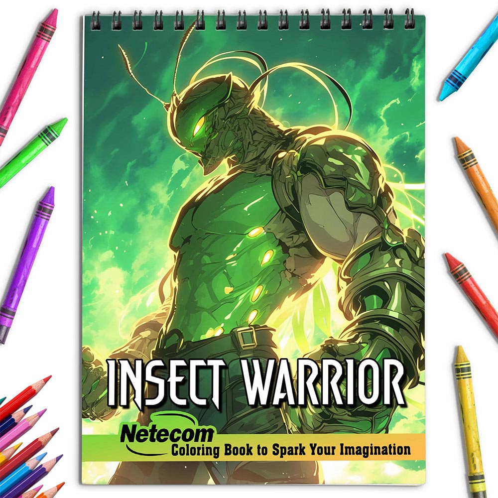 Netecom Insect Warrior Coloring Book for Adults