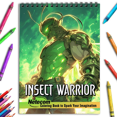 Netecom Insect Warrior Coloring Book for Adults
