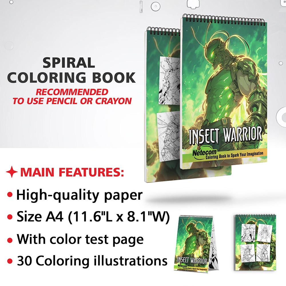 Netecom Insect Warrior Coloring Sheets for Adults