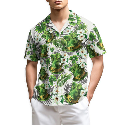 Netecom Ireland Green Hat Hawaiian Shirt for Men