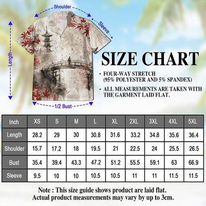 Netecom Japanese Aesthetic Sakura Hawaiian Shirt for Men, Cherry Blossom Lover Gifts, Button Down Summer Beach Shirts, S-5XL