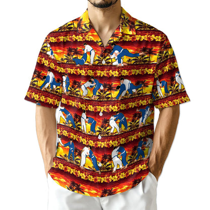 Netecom Judo Palm Hawaiian Shirt for Men