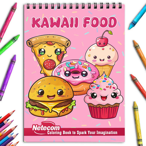 Netecom Kawaii Food Coloring Book for Adults
