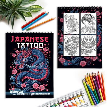 Netecom Kawaii Pirate Spiral Coloring Book for Adults