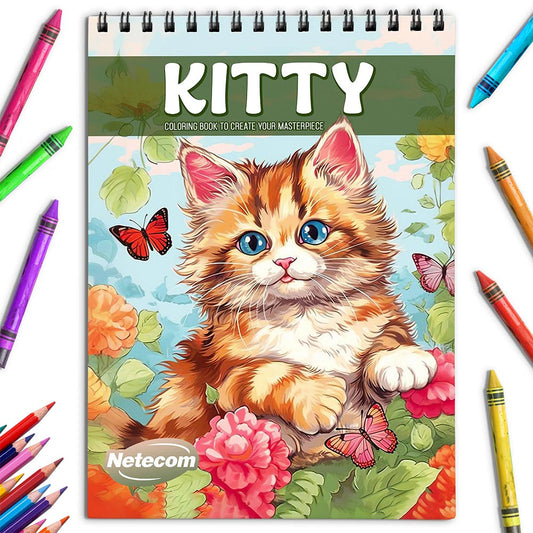 Netecom Kitty Coloring Book for Adults