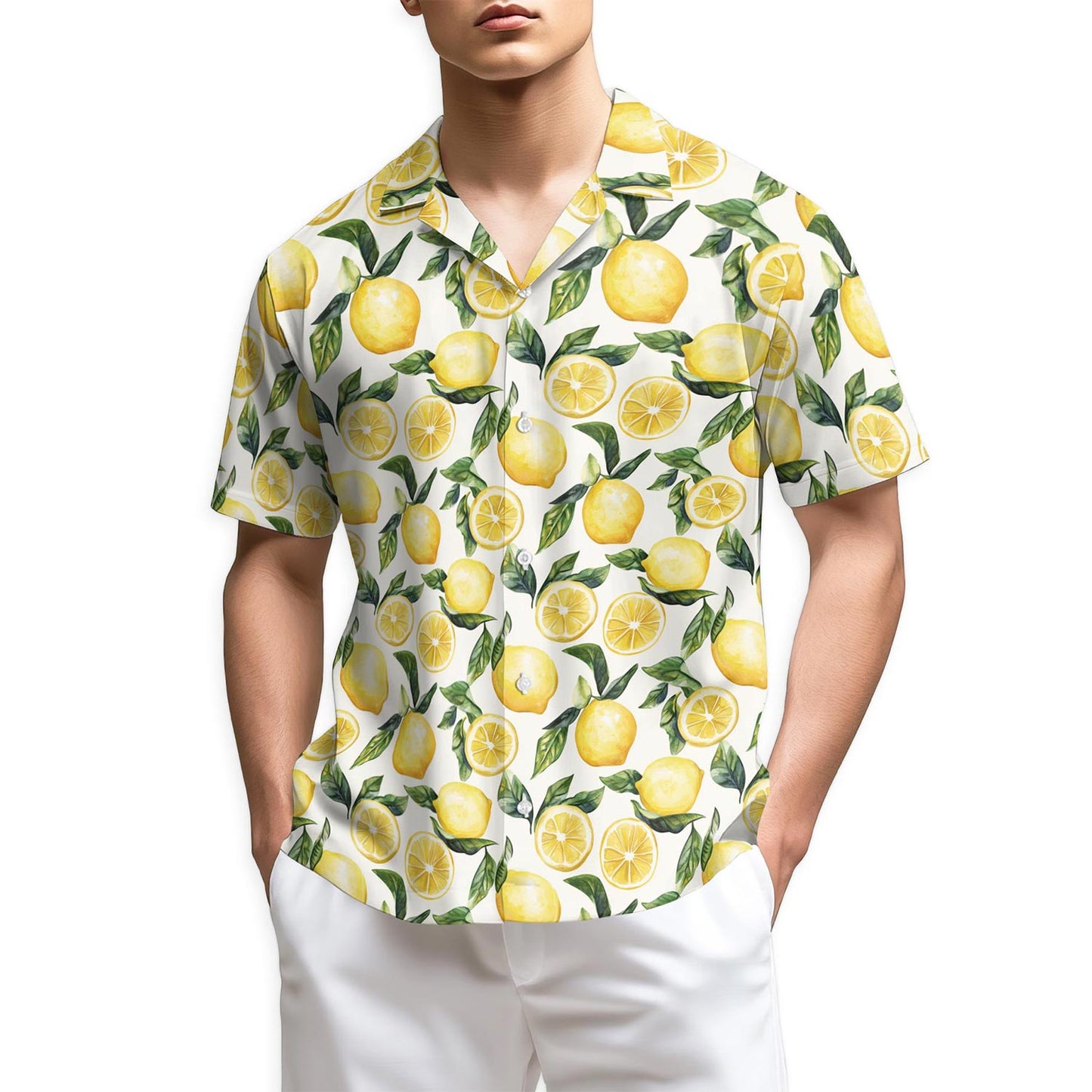 Netecom Lemon Hawaiian Shirt for Men