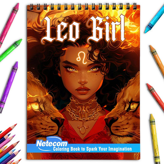 Netecom Leo Girl Coloring Book for Adults