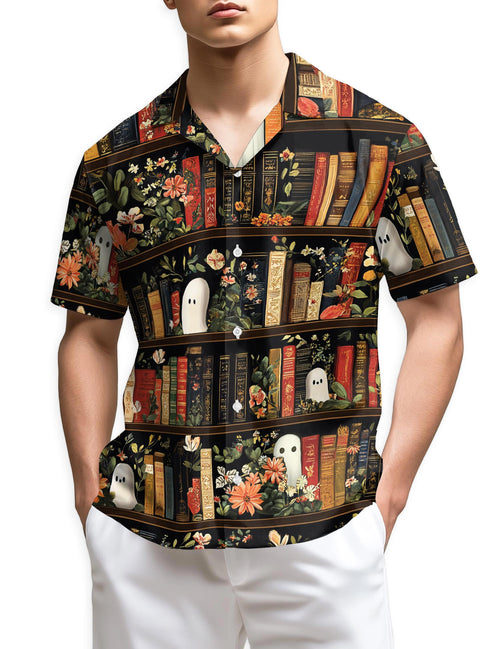 Netecom Library Ghost Hawaiian Shirt for Men