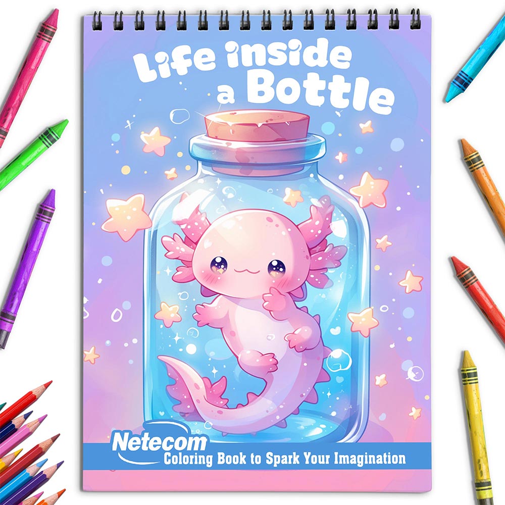 Netecom Life Inside A Bottle Coloring Book for Adults
