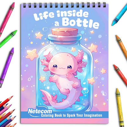 Netecom Life Inside A Bottle Coloring Book for Adults