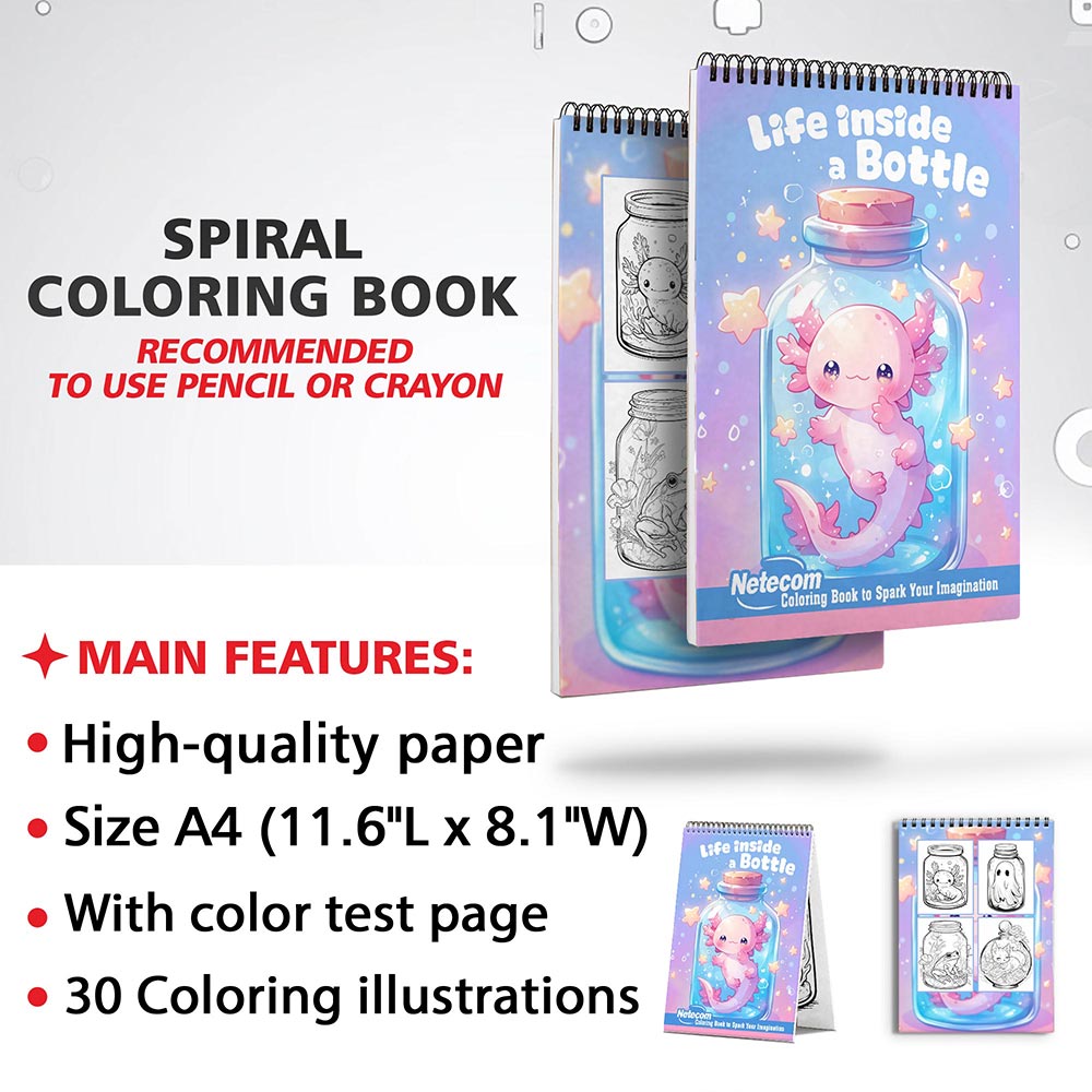 Netecom Life Inside A Bottle Coloring Sheets for Adults