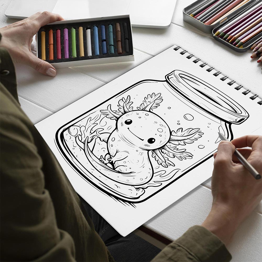 Netecom Life Inside A Bottle Spiral Bound Coloring Book for Adults