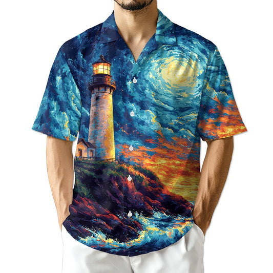 Netecom Lighthouse Hawaiian Shirt for Men