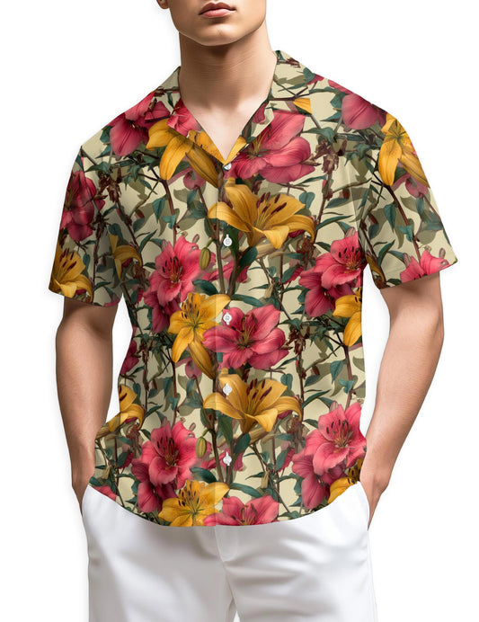Netecom Lilium Hawaiian Shirt for Men