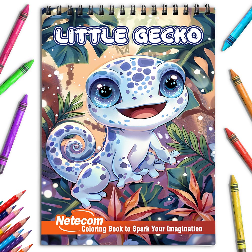 Netecom Little Gecko Coloring Book for Adults