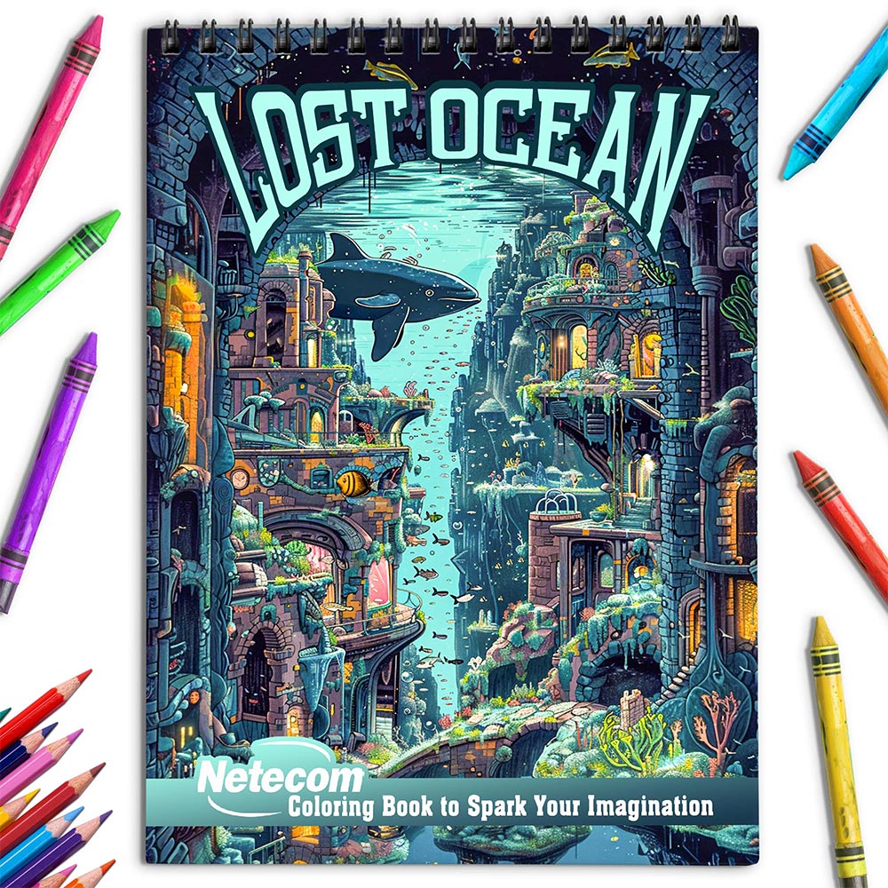 Netecom Lost Ocean Coloring Book for Adults