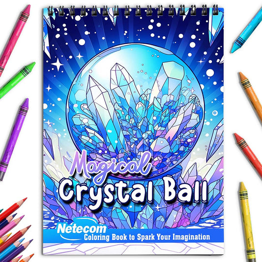 Netecom Magical Crystal Ball Coloring Book for Adults