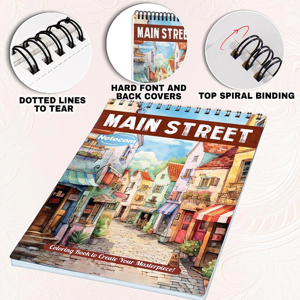 Netecom Main Street Coloring Pages for Adults