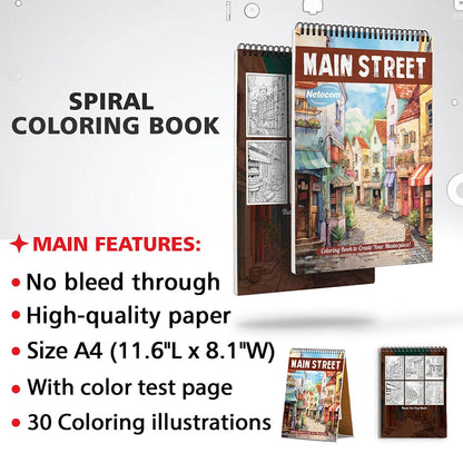 Netecom Main Street Coloring Sheets for Adults