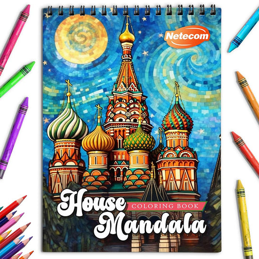 Netecom Mandala House Coloring Book for Adults