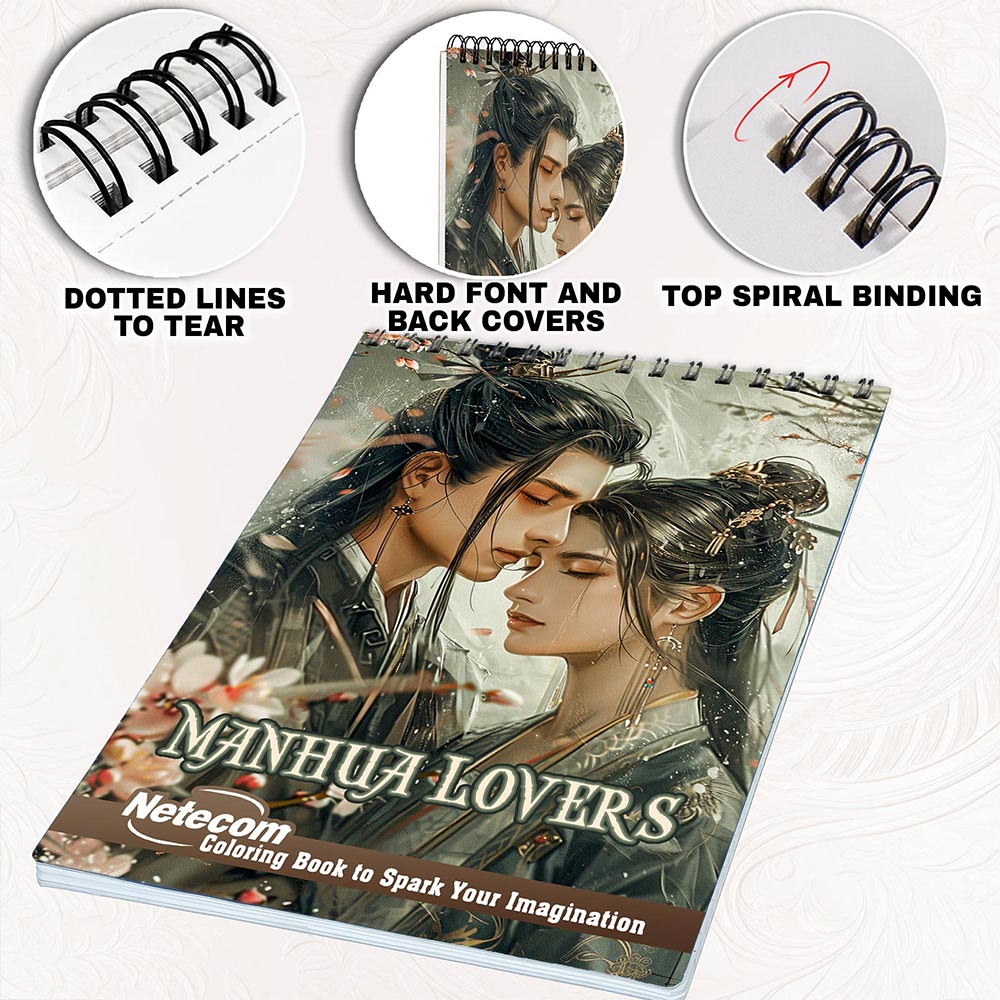 Netecom Manhua Lovers Coloring Pages for Adults