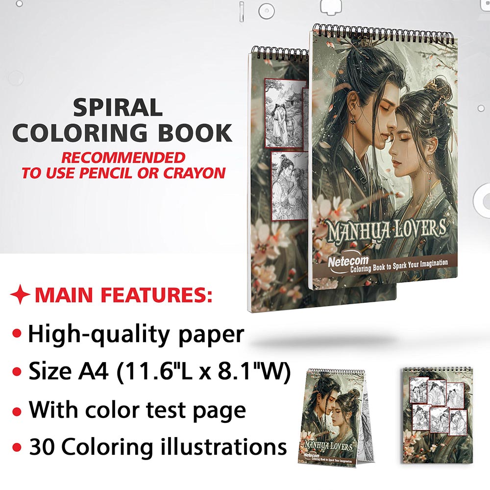 Netecom Manhua Lovers Coloring Sheets for Adults