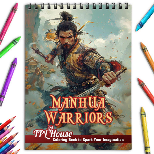 Netecom Manhua Warriors Coloring Book for Adults