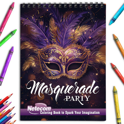 Netecom Masquerade Party Coloring Book for Adults
