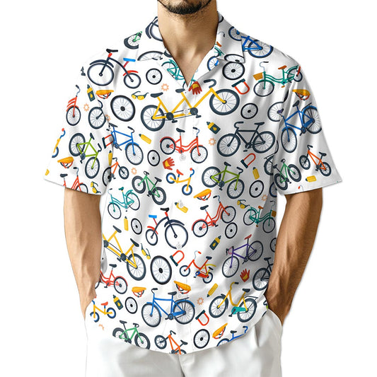 Netecom Mini Bicycle Hawaiian Shirt for Men
