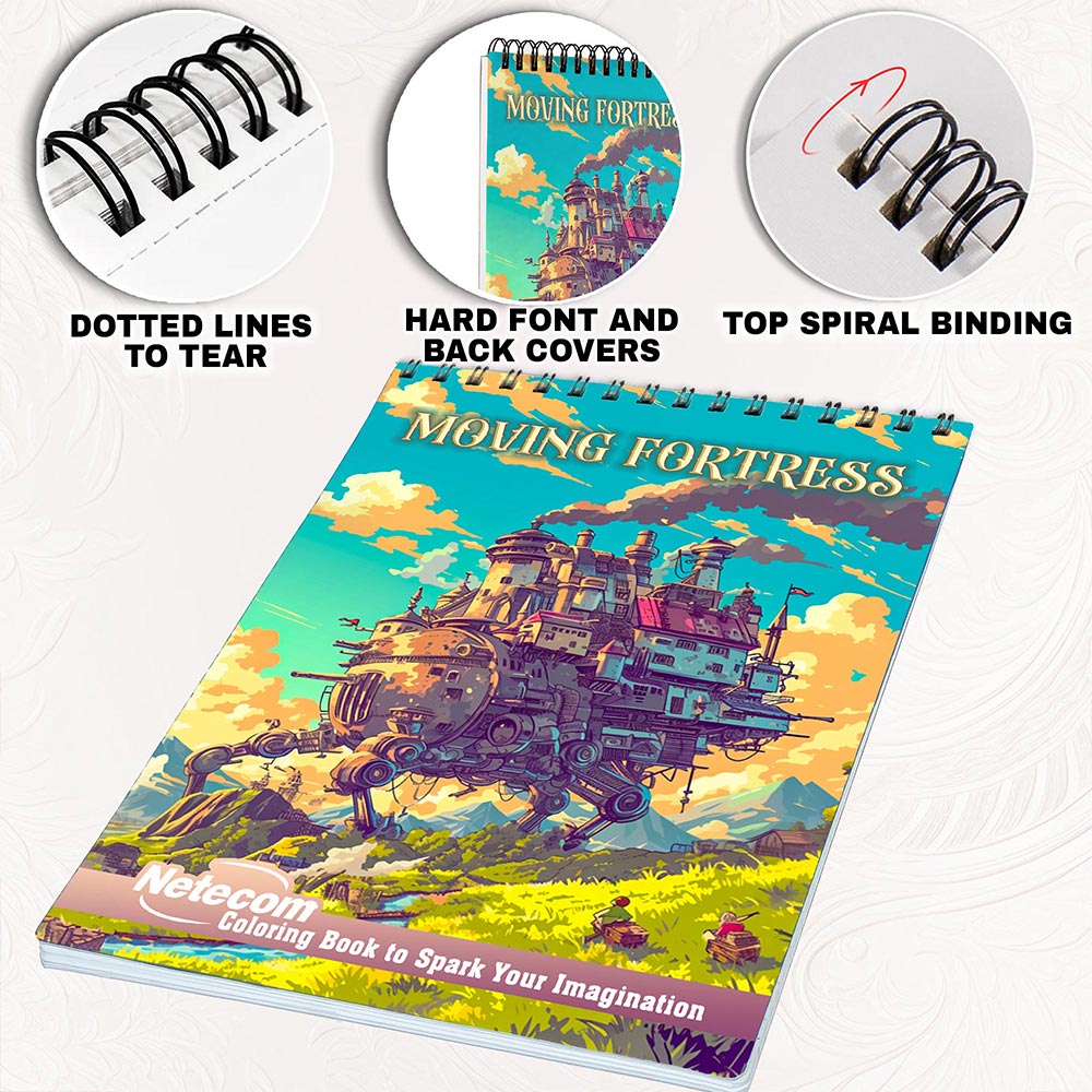 Netecom Moving Fortress Coloring Pages for Adults