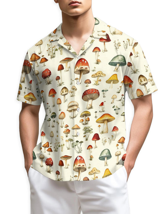 Netecom Mushroom Hawaiian Shirt for Men