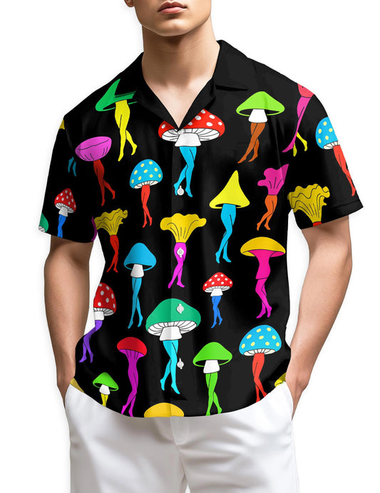 Netecom Mushroom Hawaiian Shirt for Men