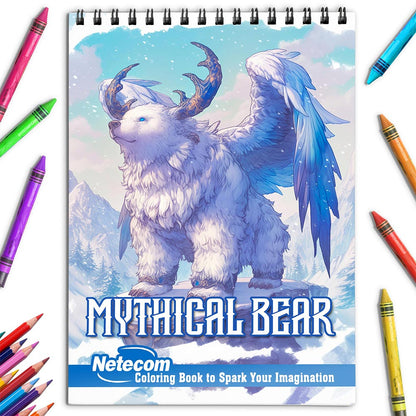 Netecom Mythical Bear Coloring Book for Adults