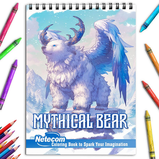 Netecom Mythical Bear Coloring Book for Adults