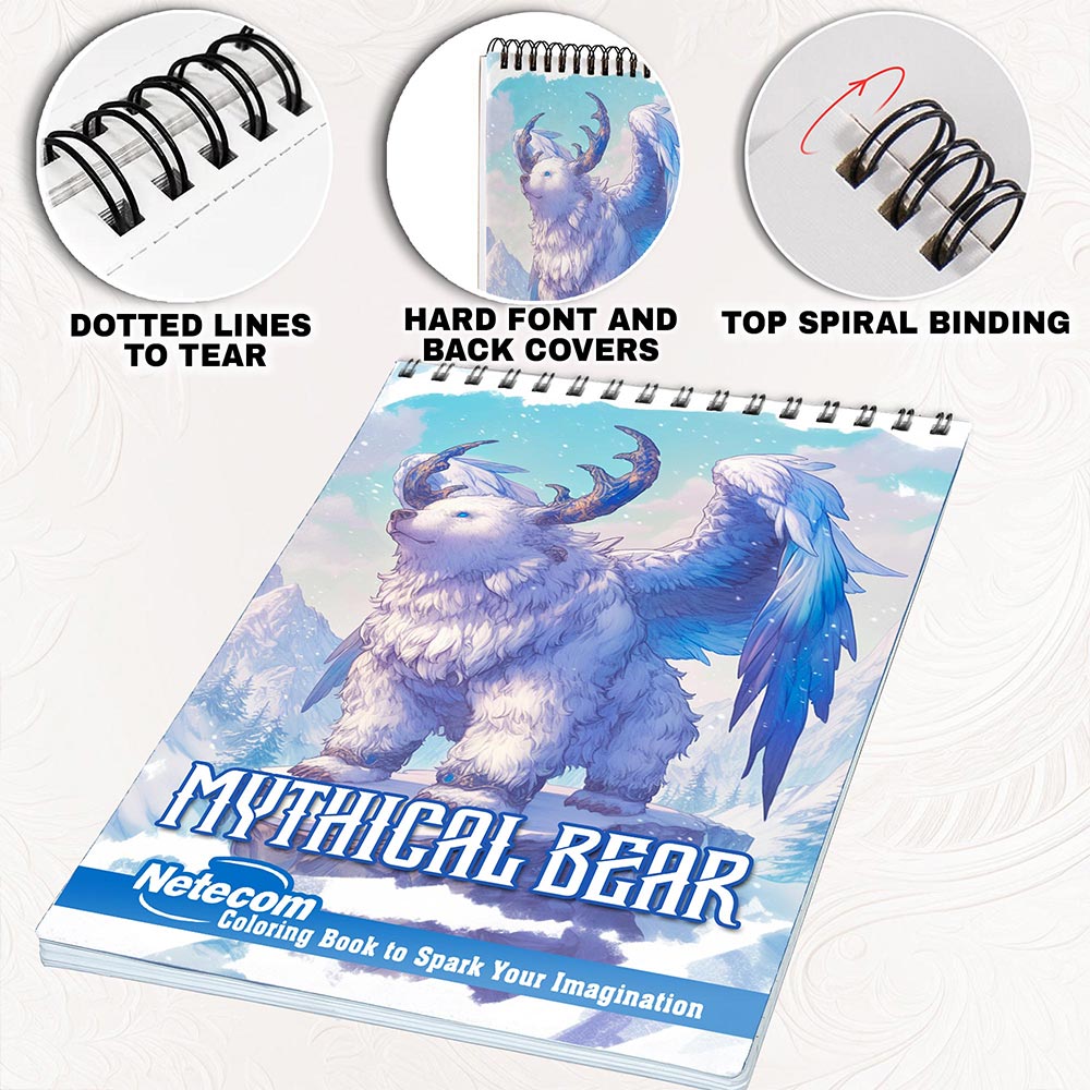 Netecom Mythical Bear Coloring Pages for Adults