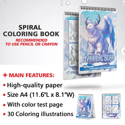 Netecom Mythical Bear Coloring Sheets for Adults