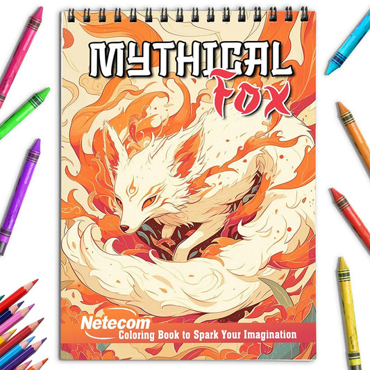 Netecom Mythical Fox Coloring Book for Adults