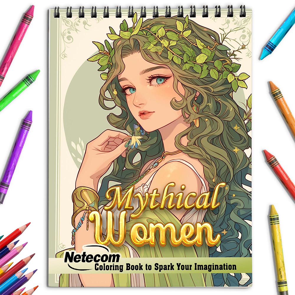 Netecom Mythical Women Coloring Book for Adults